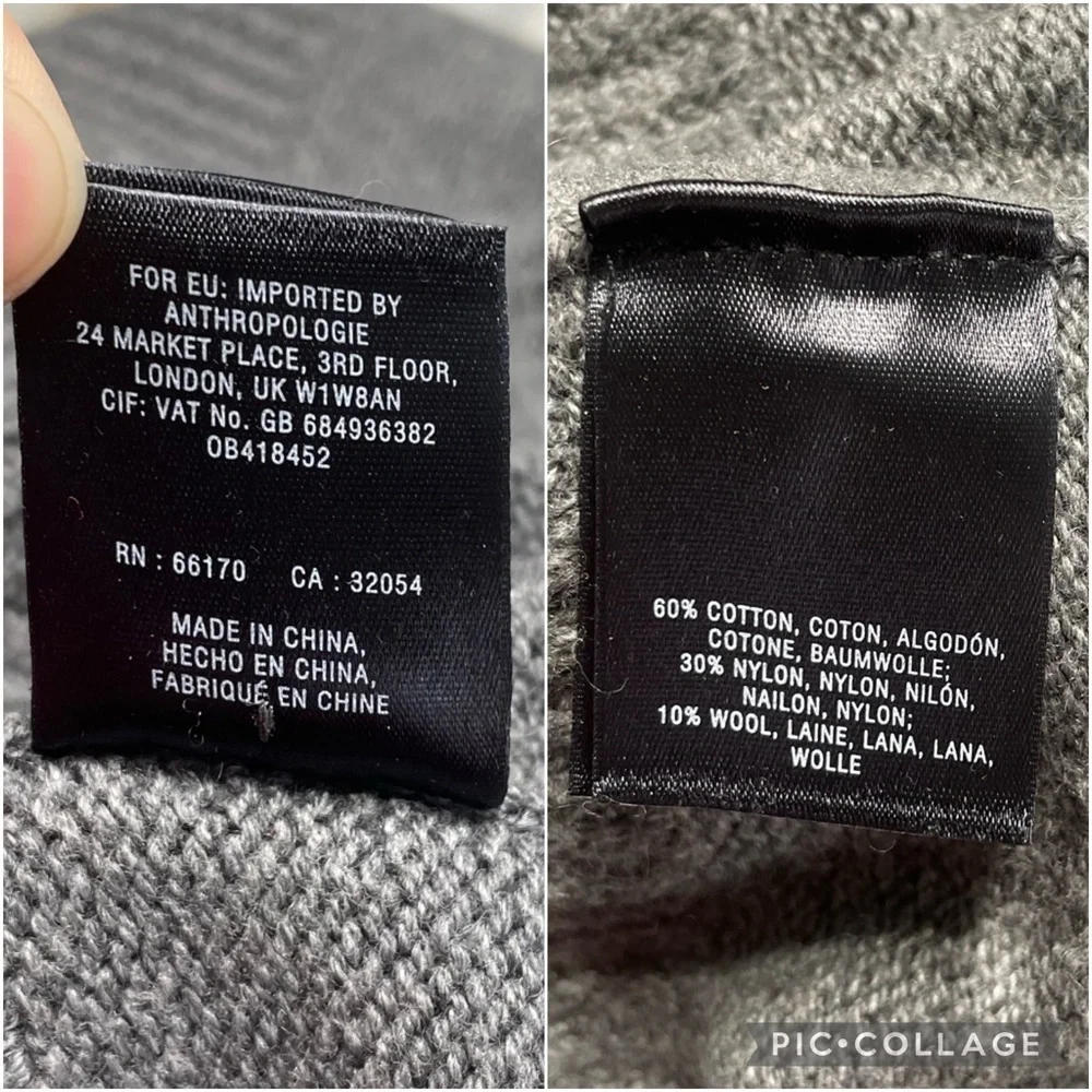 Anthropologie Moth Sweater Midi Wool Blend Ribbed Knit Turtleneck Dress - Picture 4 of 10